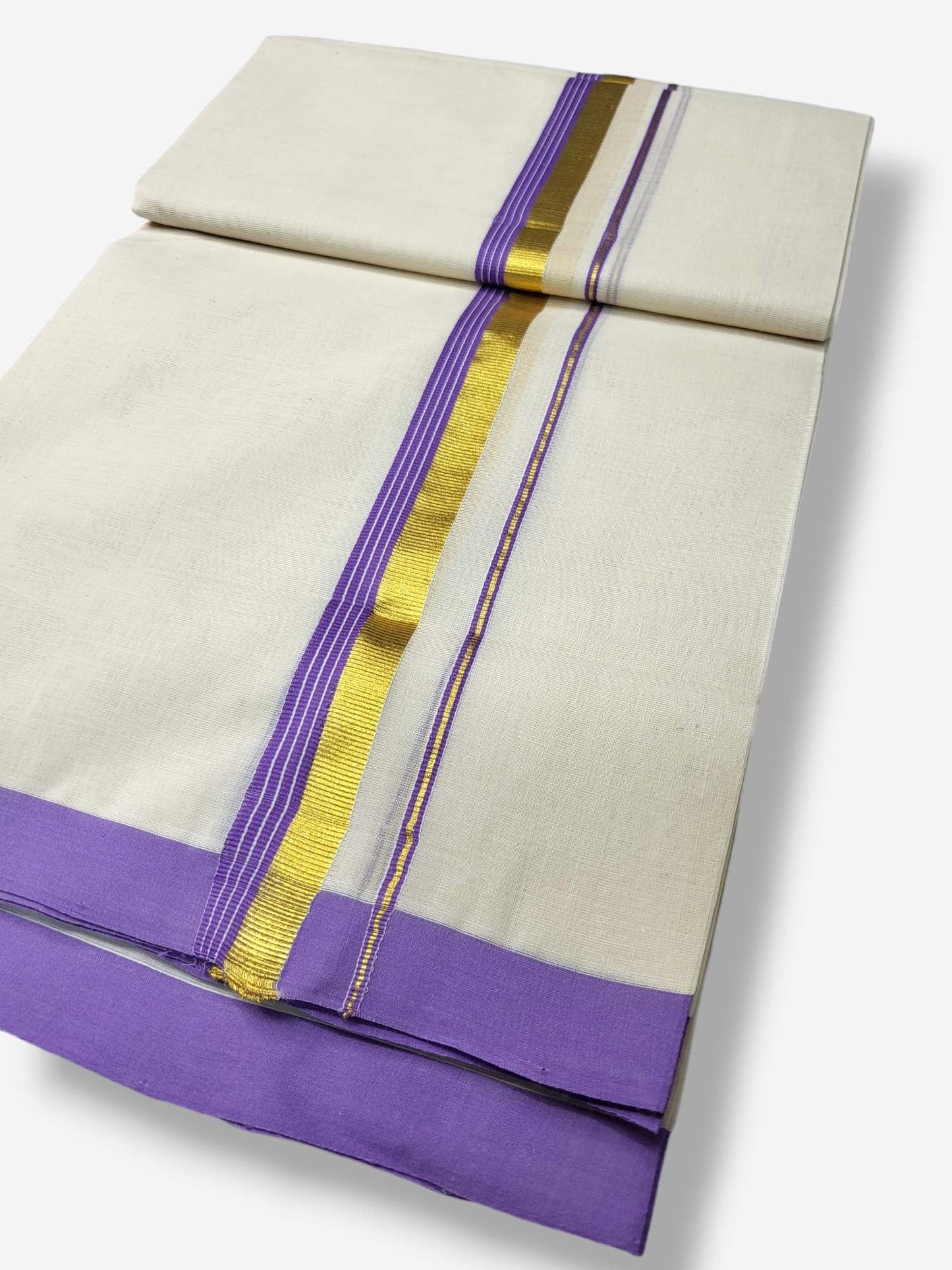  Kerala Balaramapuram Pure Cotton Handloom Mundu/Dhoti 