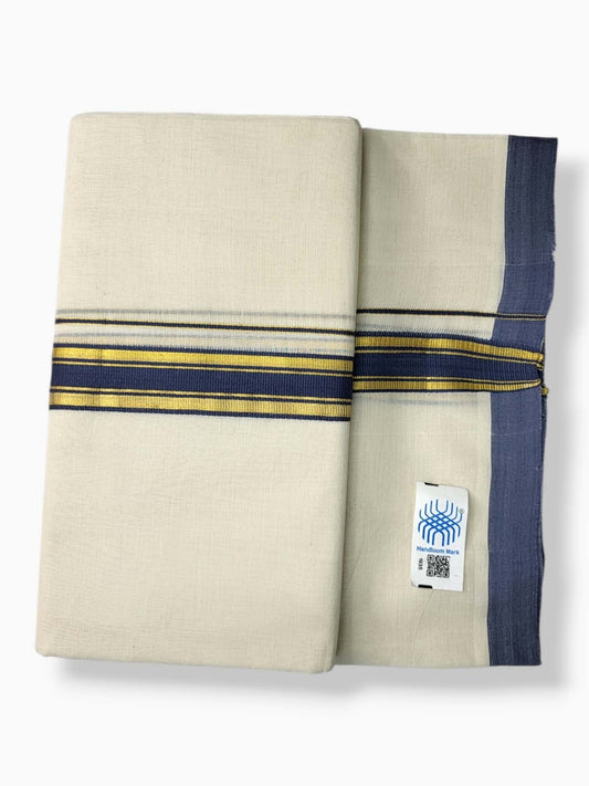  Kerala Balaramapuram Pure Cotton Handloom Mundu/Dhoti 