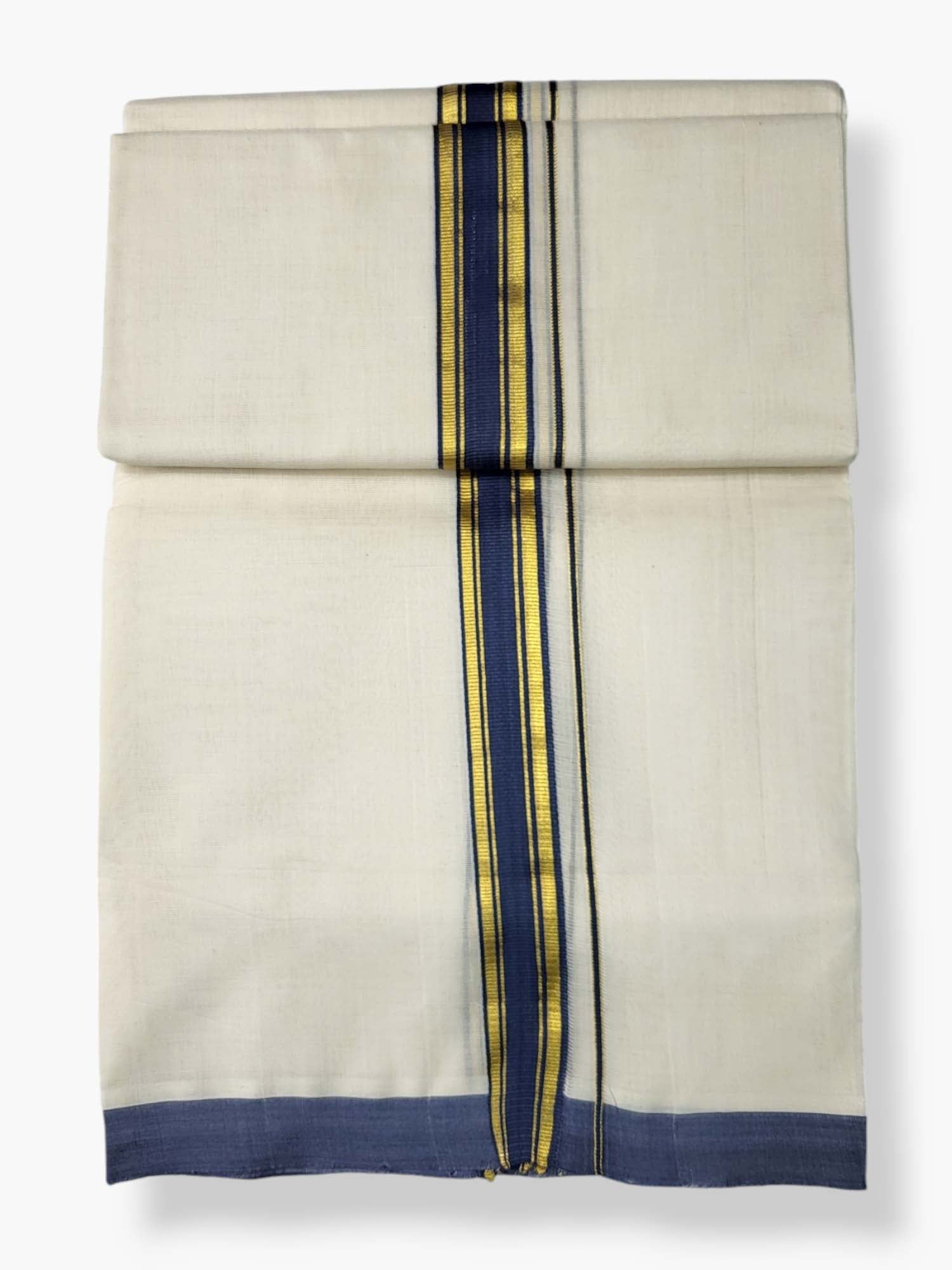  Kerala Balaramapuram Pure Cotton Handloom Mundu/Dhoti 