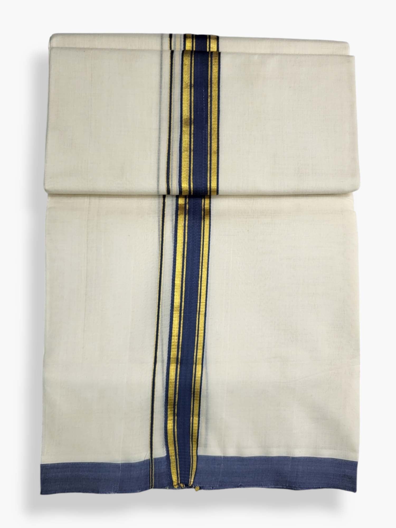  Kerala Balaramapuram Pure Cotton Handloom Mundu/Dhoti 