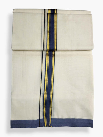  Kerala Balaramapuram Pure Cotton Handloom Mundu/Dhoti 
