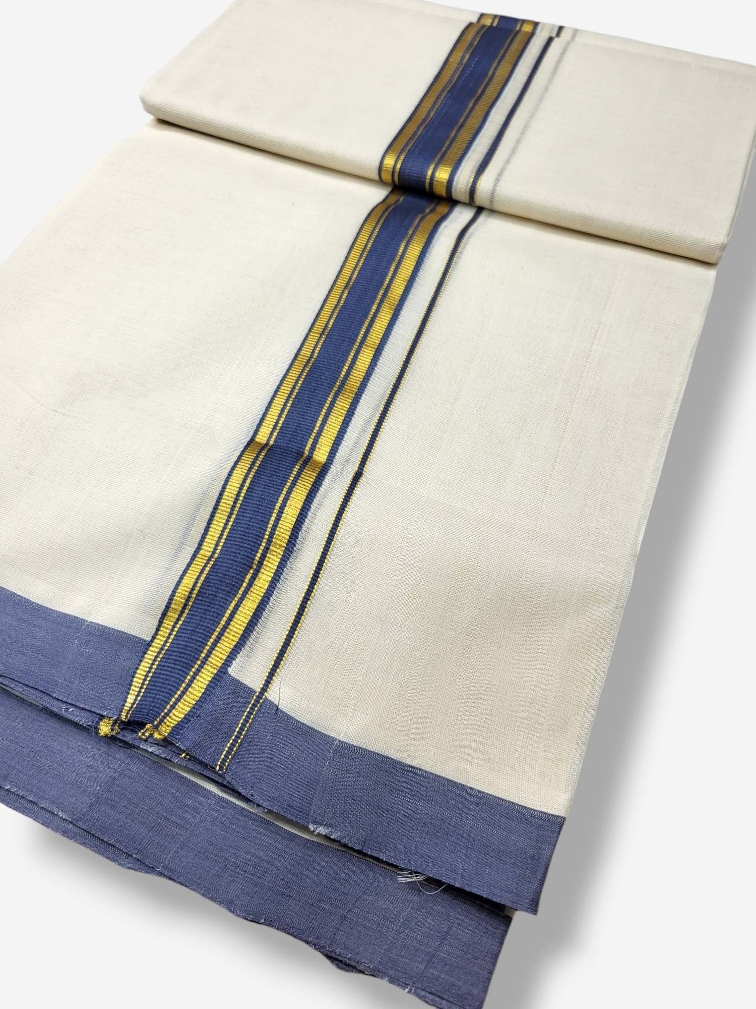  Kerala Balaramapuram Pure Cotton Handloom Mundu/Dhoti 