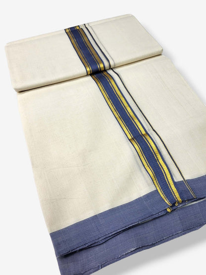  Kerala Balaramapuram Pure Cotton Handloom Mundu/Dhoti 