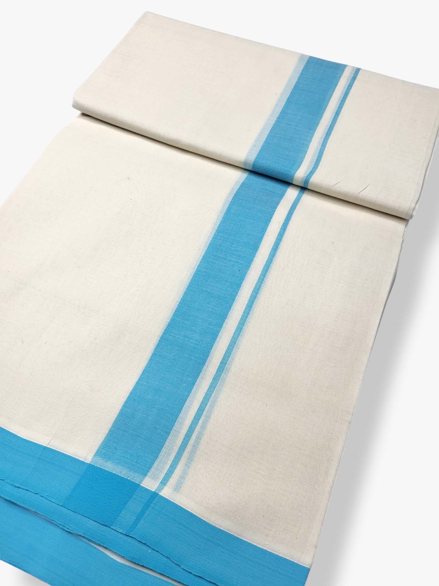  Kerala Balaramapuram Pure Cotton Handloom Mundu/Dhoti 