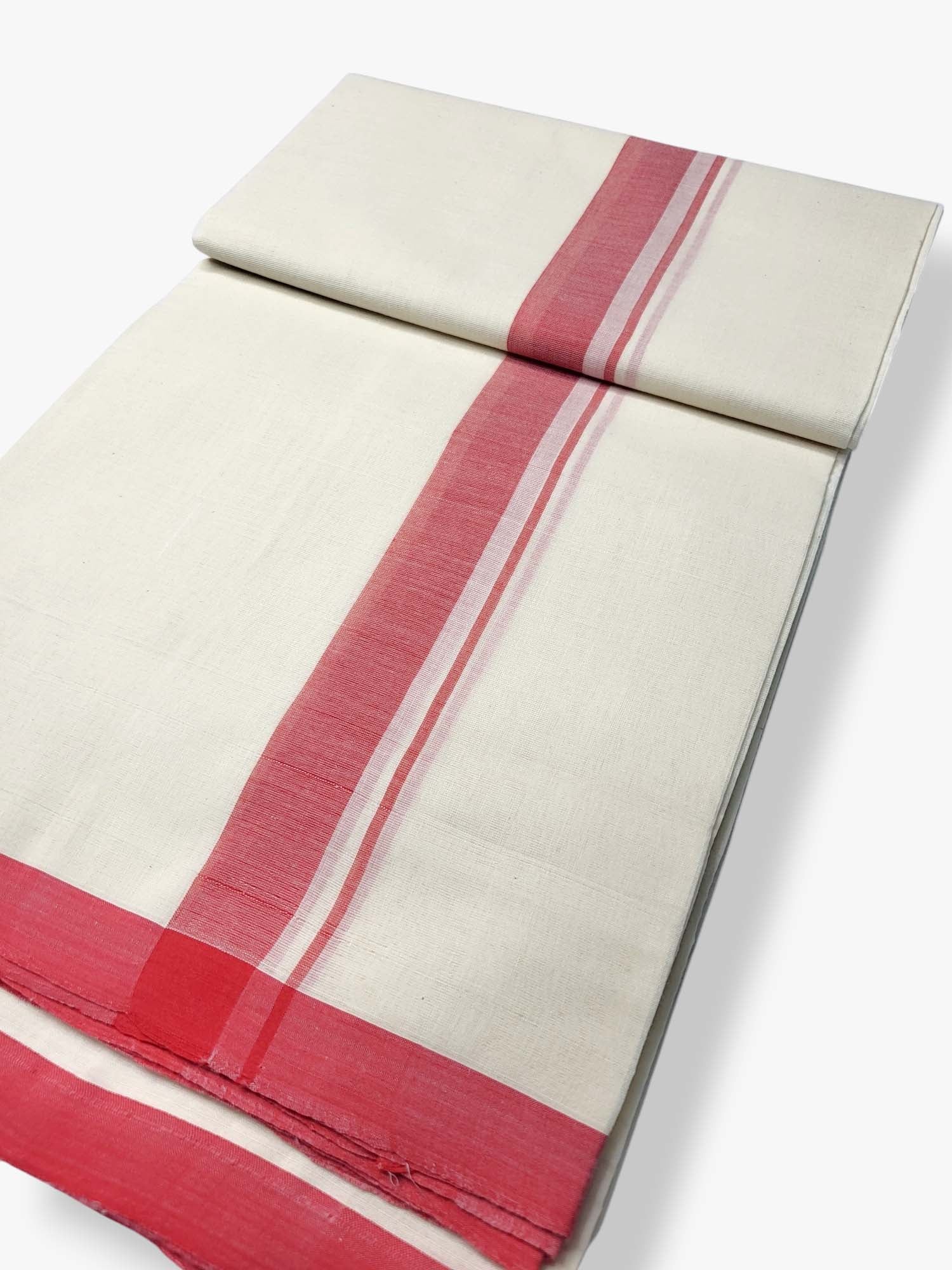  Kerala Balaramapuram Pure Cotton Handloom Mundu/Dhoti 