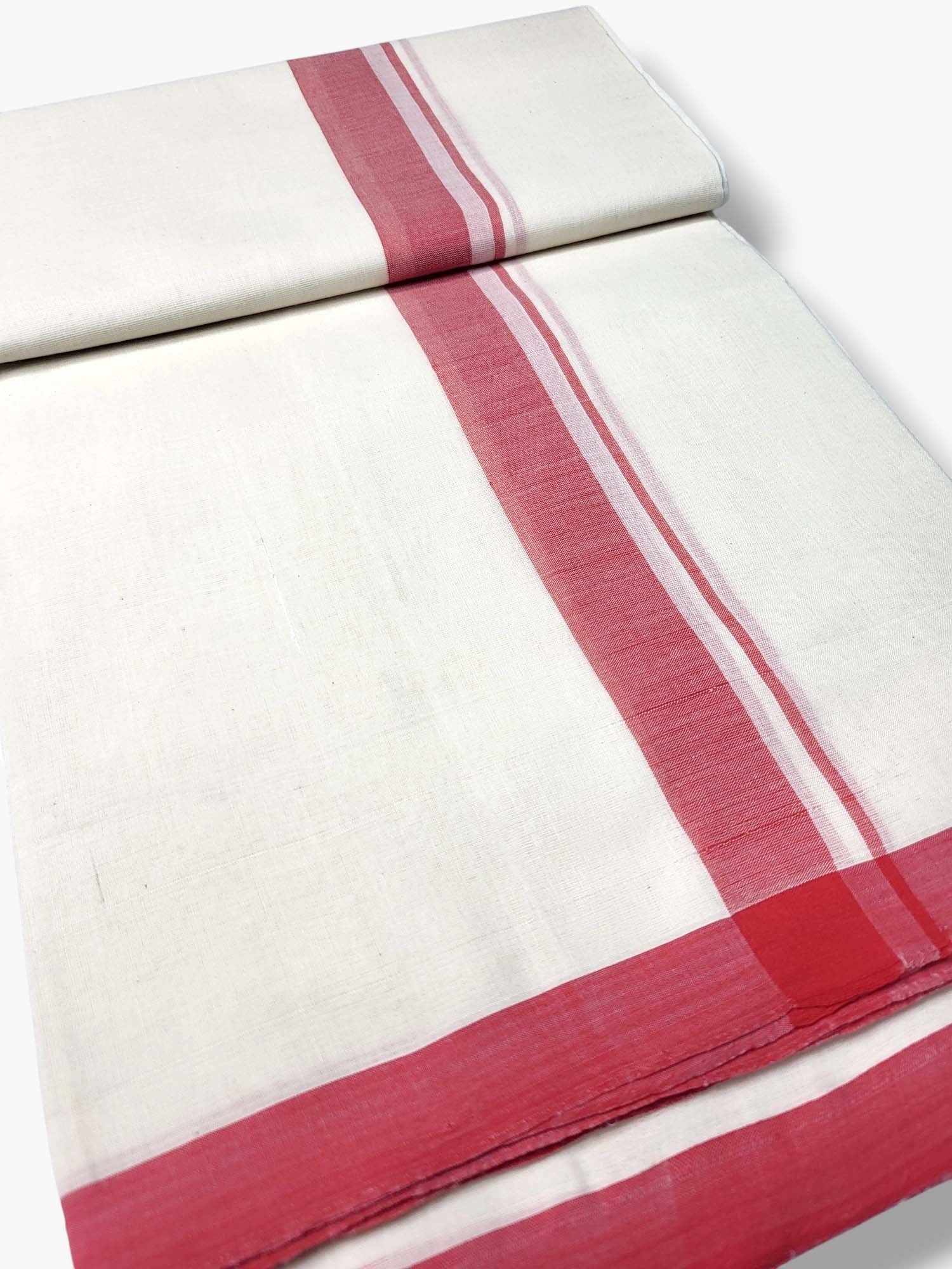  Kerala Balaramapuram Pure Cotton Handloom Mundu/Dhoti 