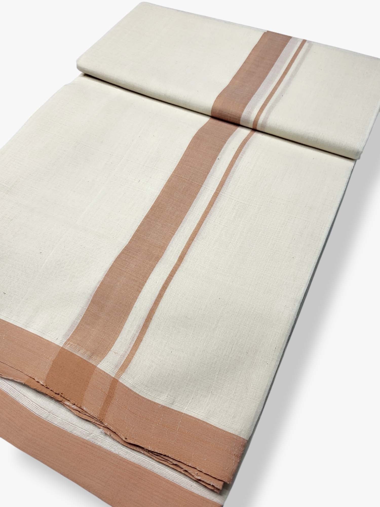  Kerala Balaramapuram Pure Cotton Handloom Mundu/Dhoti 