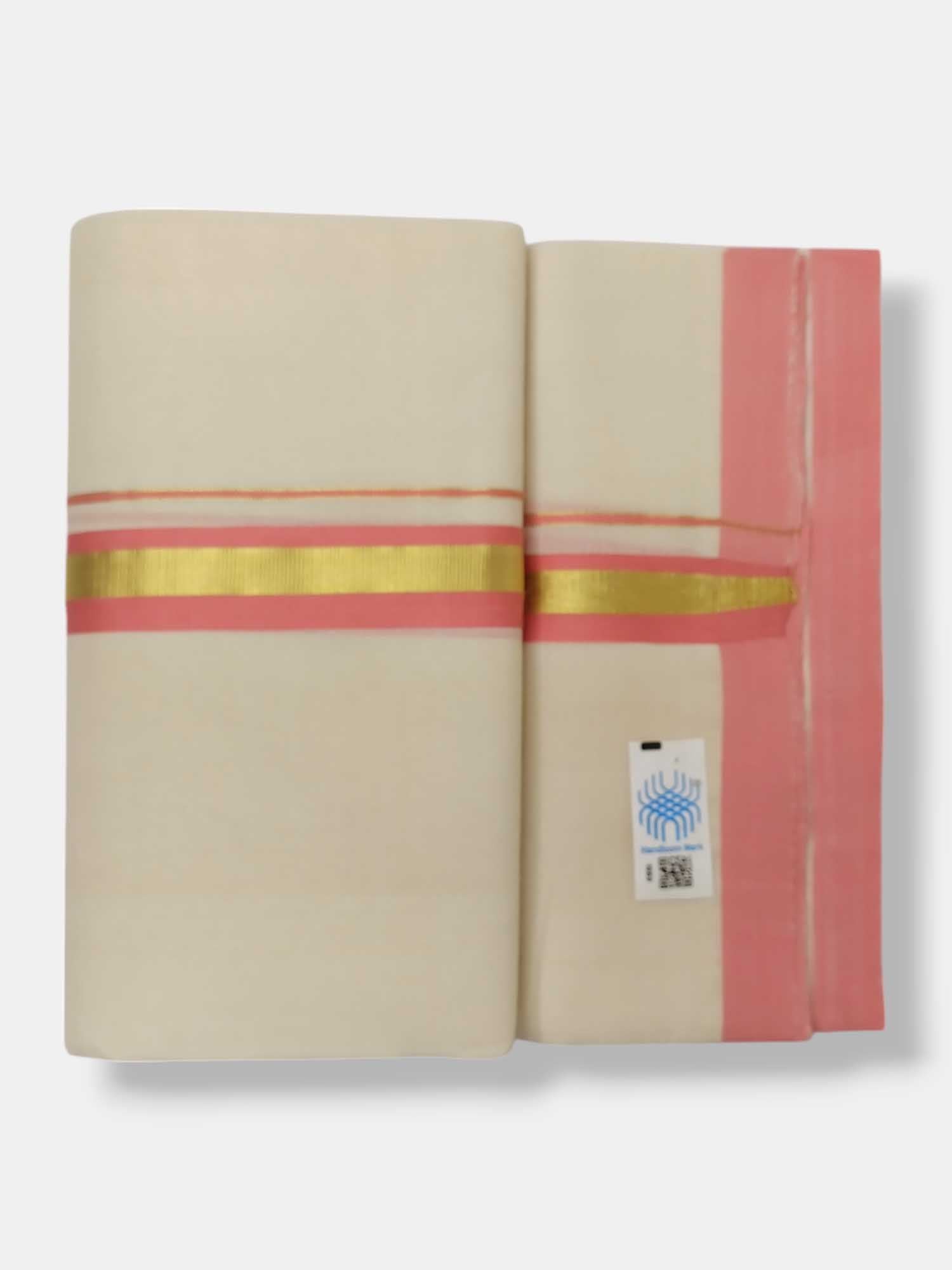 Kerala Balaramapuram Pure Cotton Handloom Mundu/Dhoti