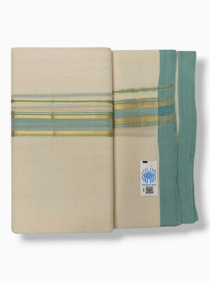 Kerala Balaramapuram Pure Cotton Handloom Mundu/Dhoti