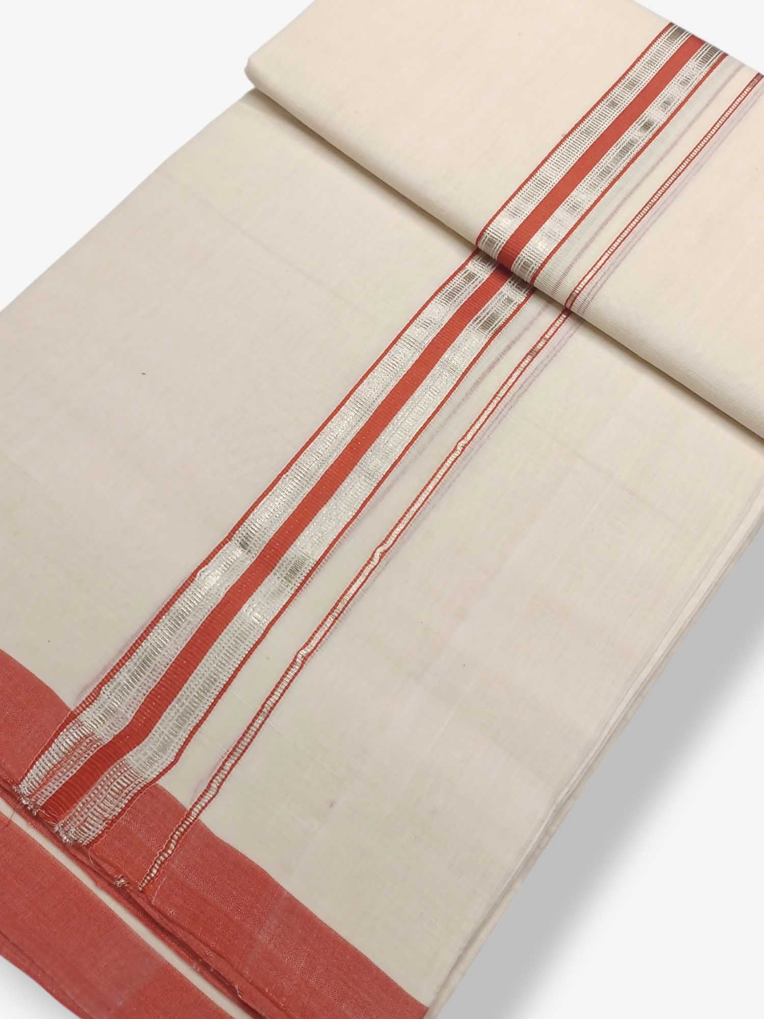 Kerala Balaramapuram Pure Cotton Handloom Mundu/Dhoti
