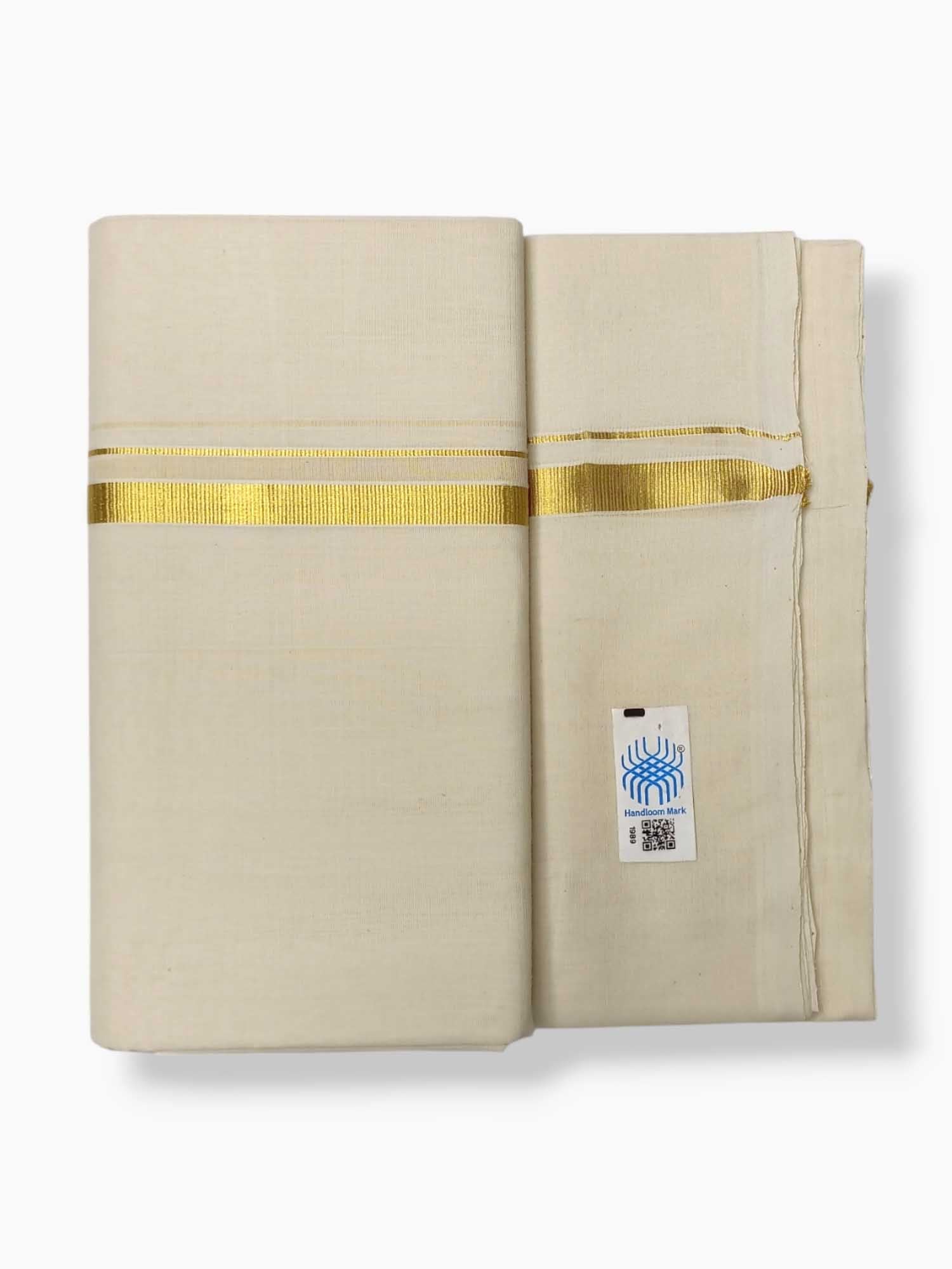 Kerala Balaramapuram Pure Cotton Handloom Mundu/Dhoti