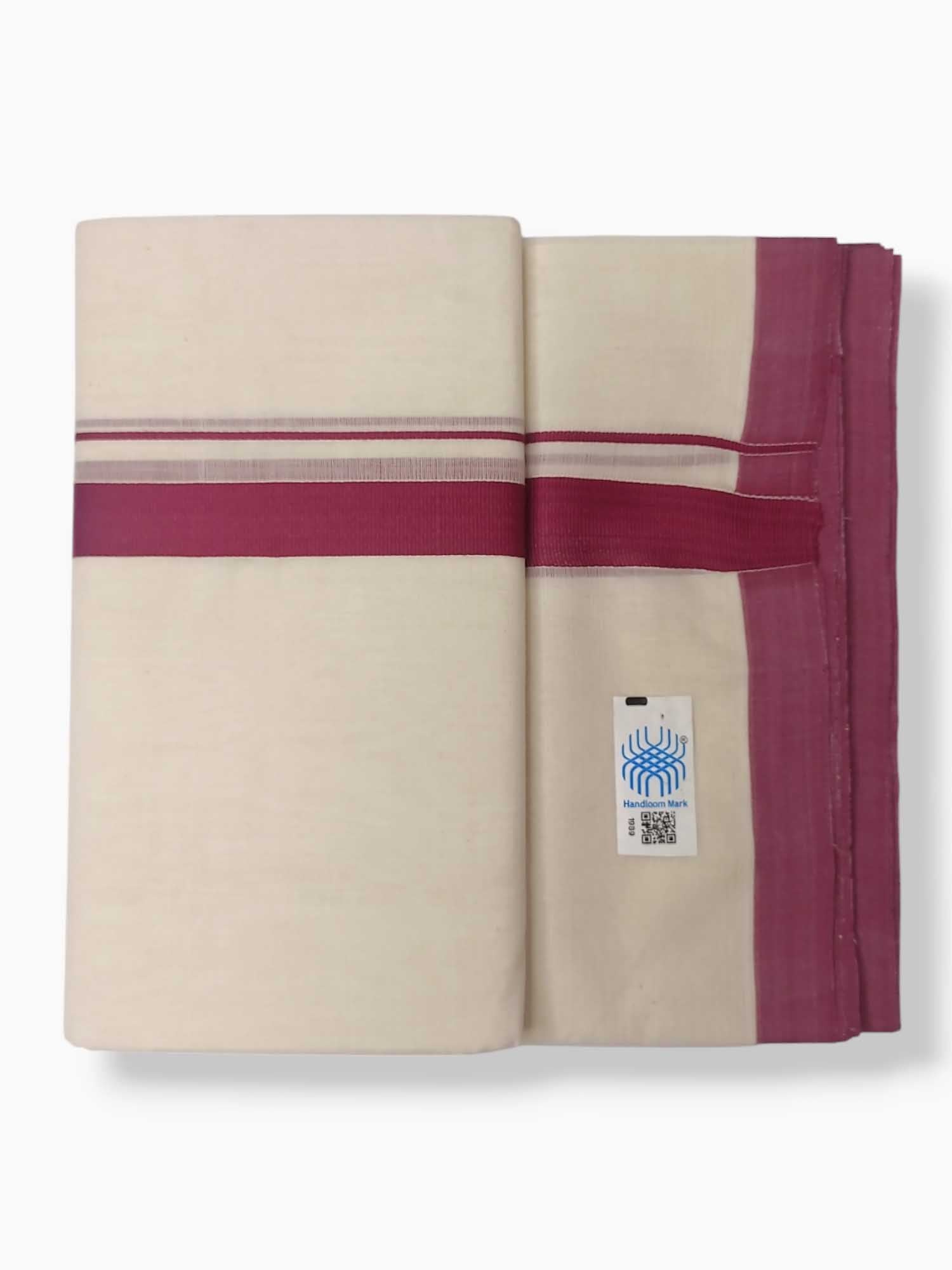 Kerala Balaramapuram Pure Cotton Handloom Mundu/Dhoti