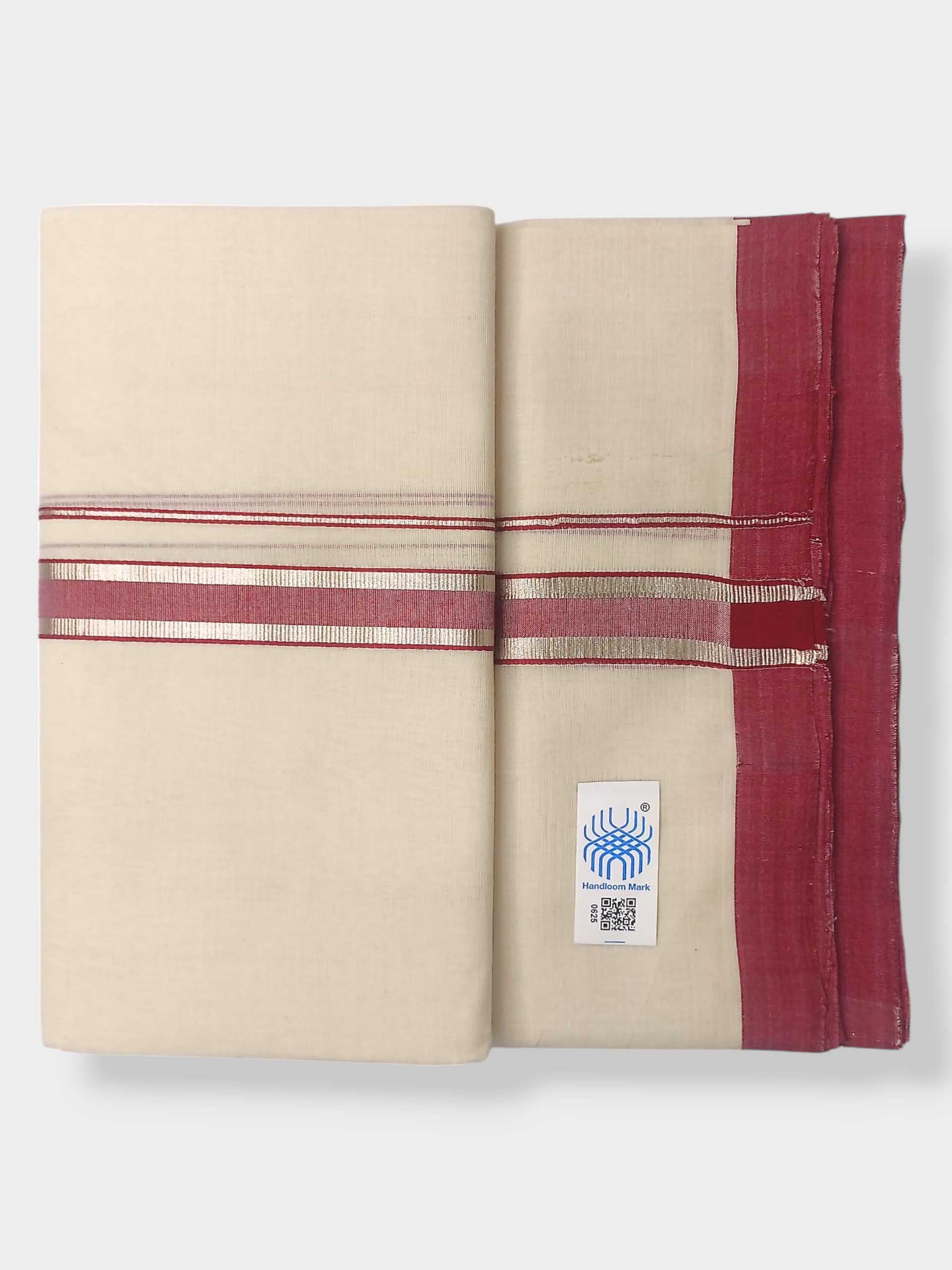 Kerala Balaramapuram Pure Cotton Handloom Mundu/Dhoti