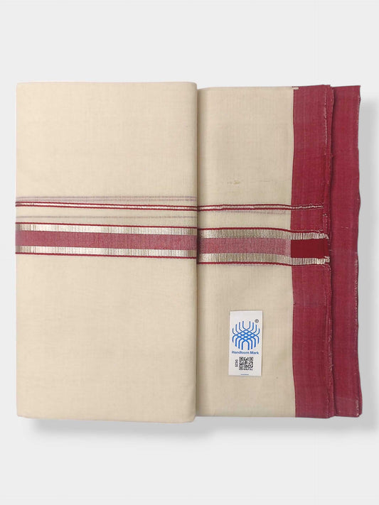 Kerala Balaramapuram Pure Cotton Handloom Mundu/Dhoti
