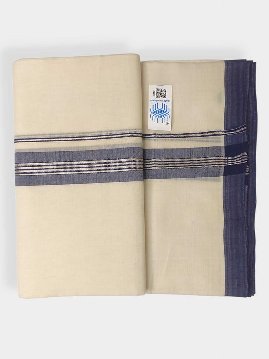 Kerala Balaramapuram Pure Cotton Handloom Mundu/Dhoti