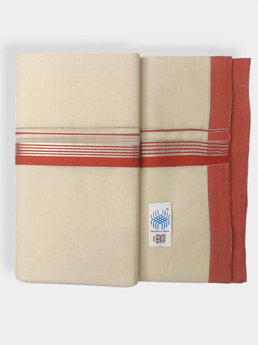 Kerala Balaramapuram Pure Cotton Handloom Mundu/Dhoti