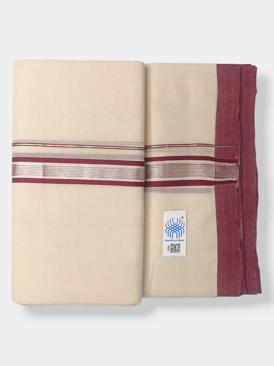 Kerala Balaramapuram Pure Cotton Handloom Mundu/Dhoti