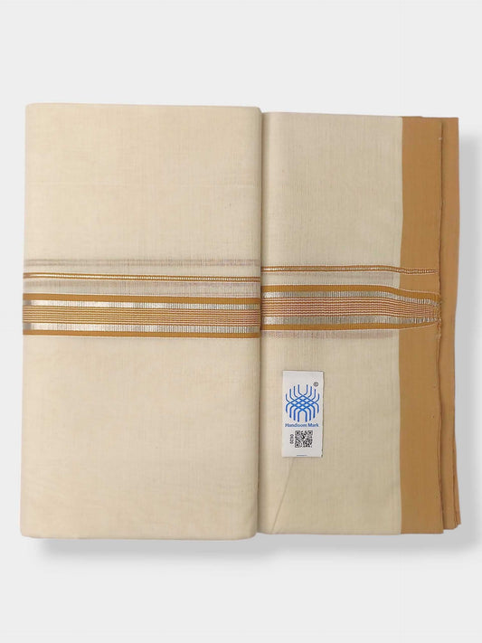 Kerala Balaramapuram Pure Cotton Handloom Mundu/Dhoti