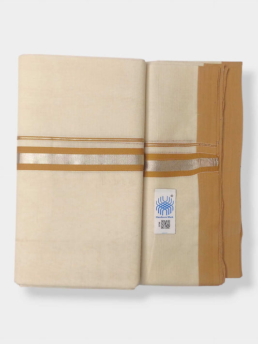 Kerala Balaramapuram Pure Cotton Handloom Mundu/Dhoti