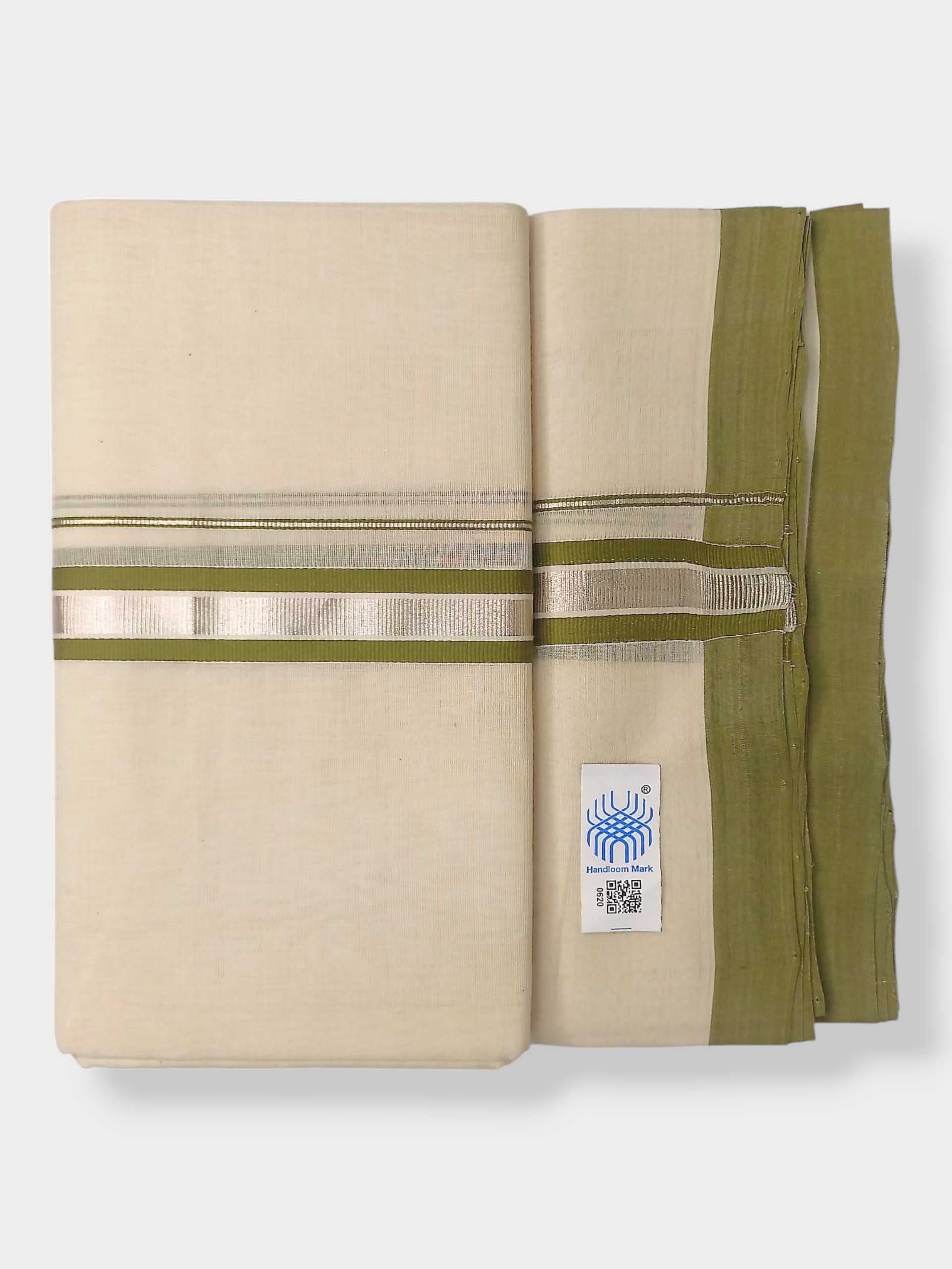 Kerala Balaramapuram Pure Cotton Handloom Mundu/Dhoti
