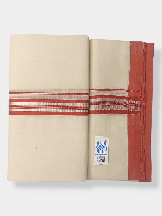 Kerala Balaramapuram Pure Cotton Handloom Mundu/Dhoti