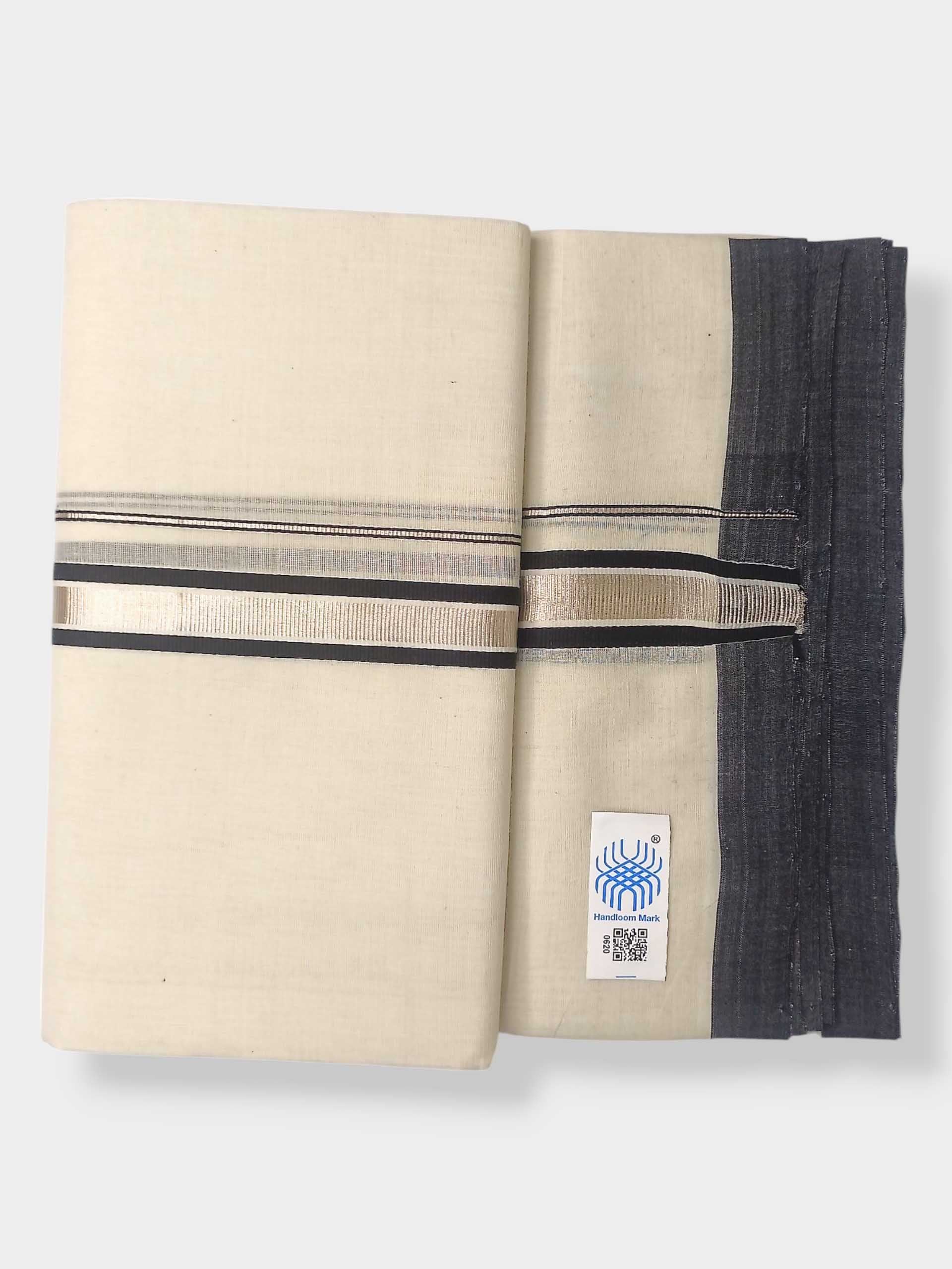 Kerala Balaramapuram Pure Cotton Handloom Mundu/Dhoti