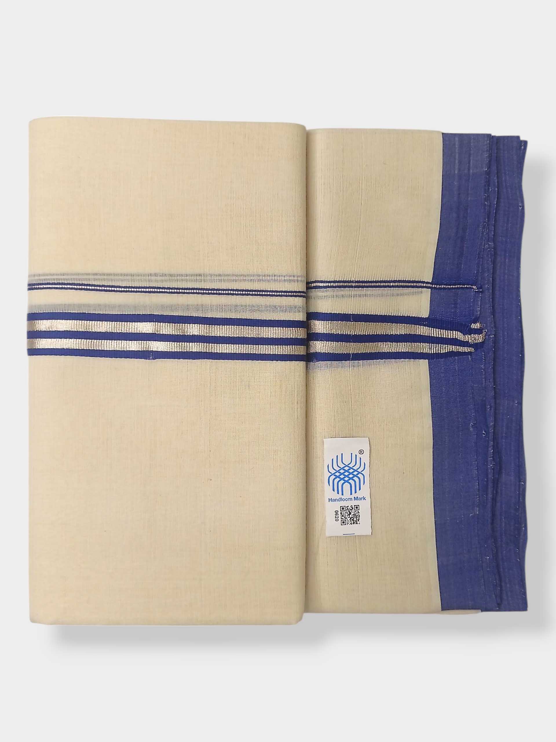 Kerala Balaramapuram Pure Cotton Handloom Mundu/Dhoti