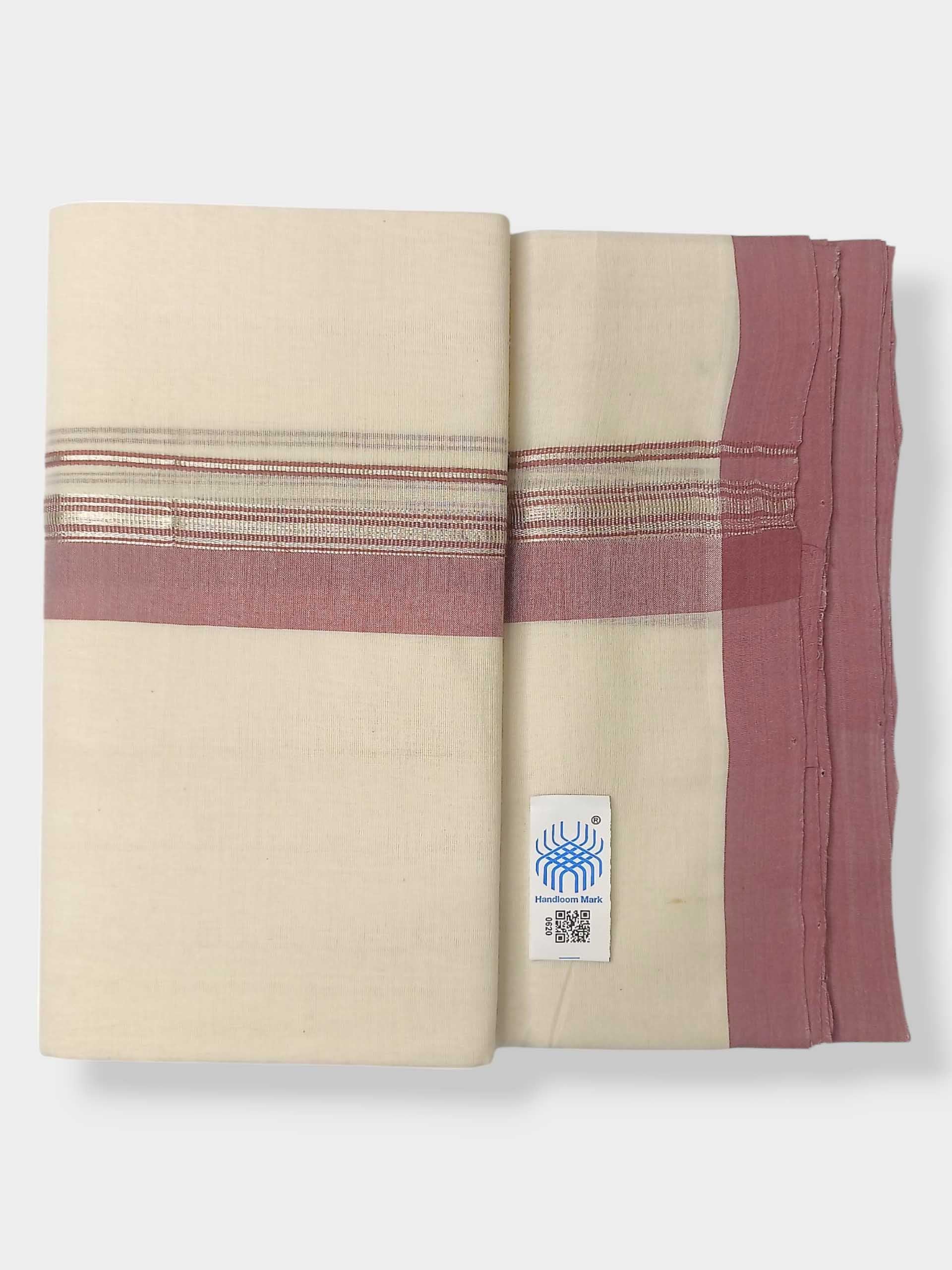 Kerala Balaramapuram Pure Cotton Handloom Mundu/Dhoti