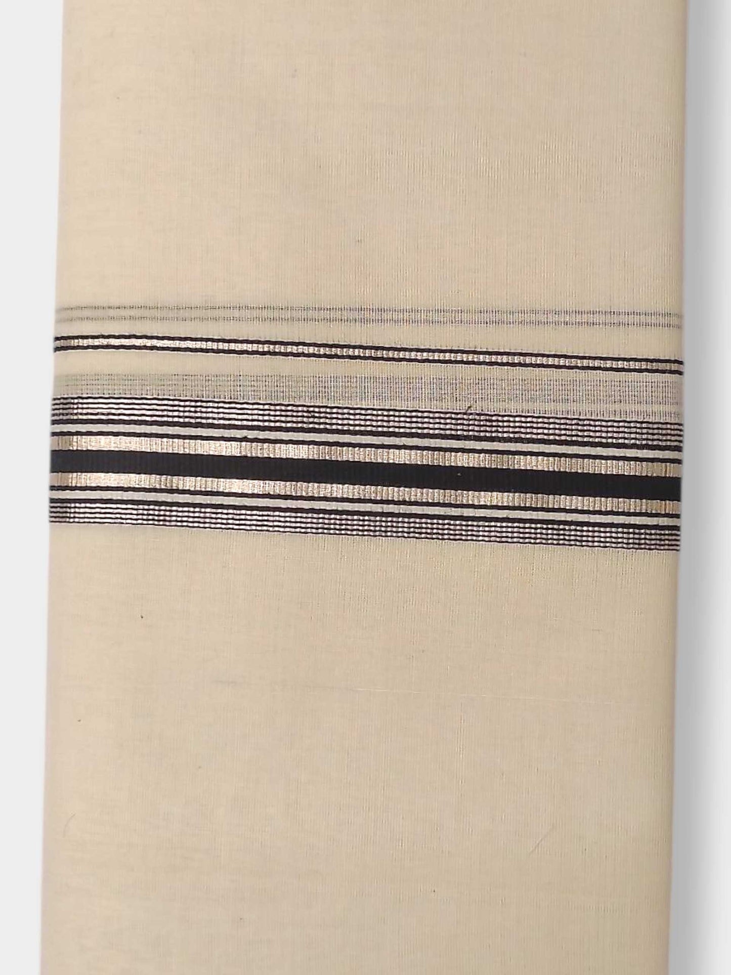 Balaramapuram Handloom Double Mundu Pure Cotton with Black Border