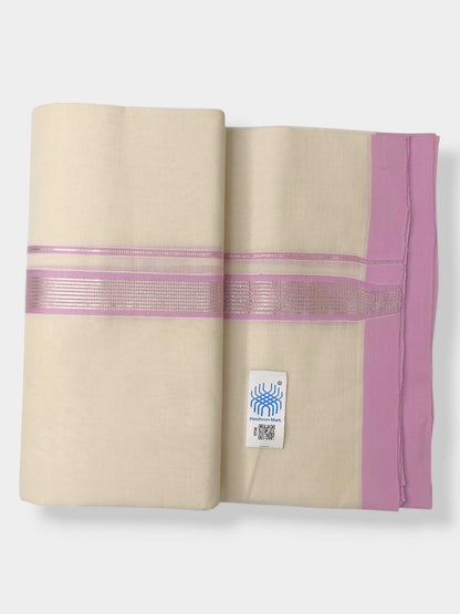 Kerala Balaramapuram Pure Cotton Handloom Mundu/Dhoti