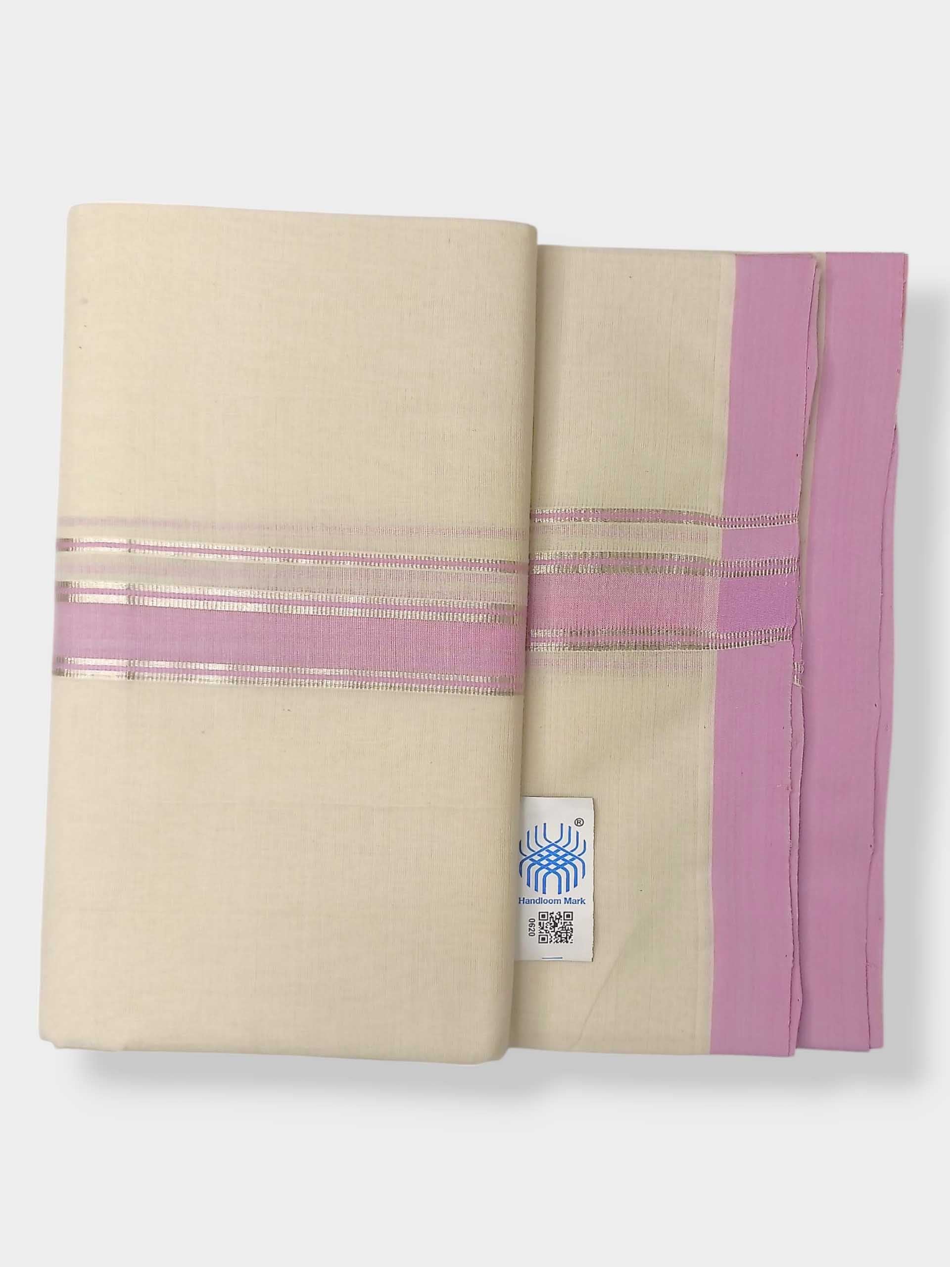 Kerala Balaramapuram Pure Cotton Handloom Mundu/Dhoti
