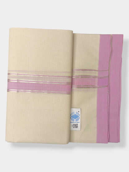 Kerala Balaramapuram Pure Cotton Handloom Mundu/Dhoti
