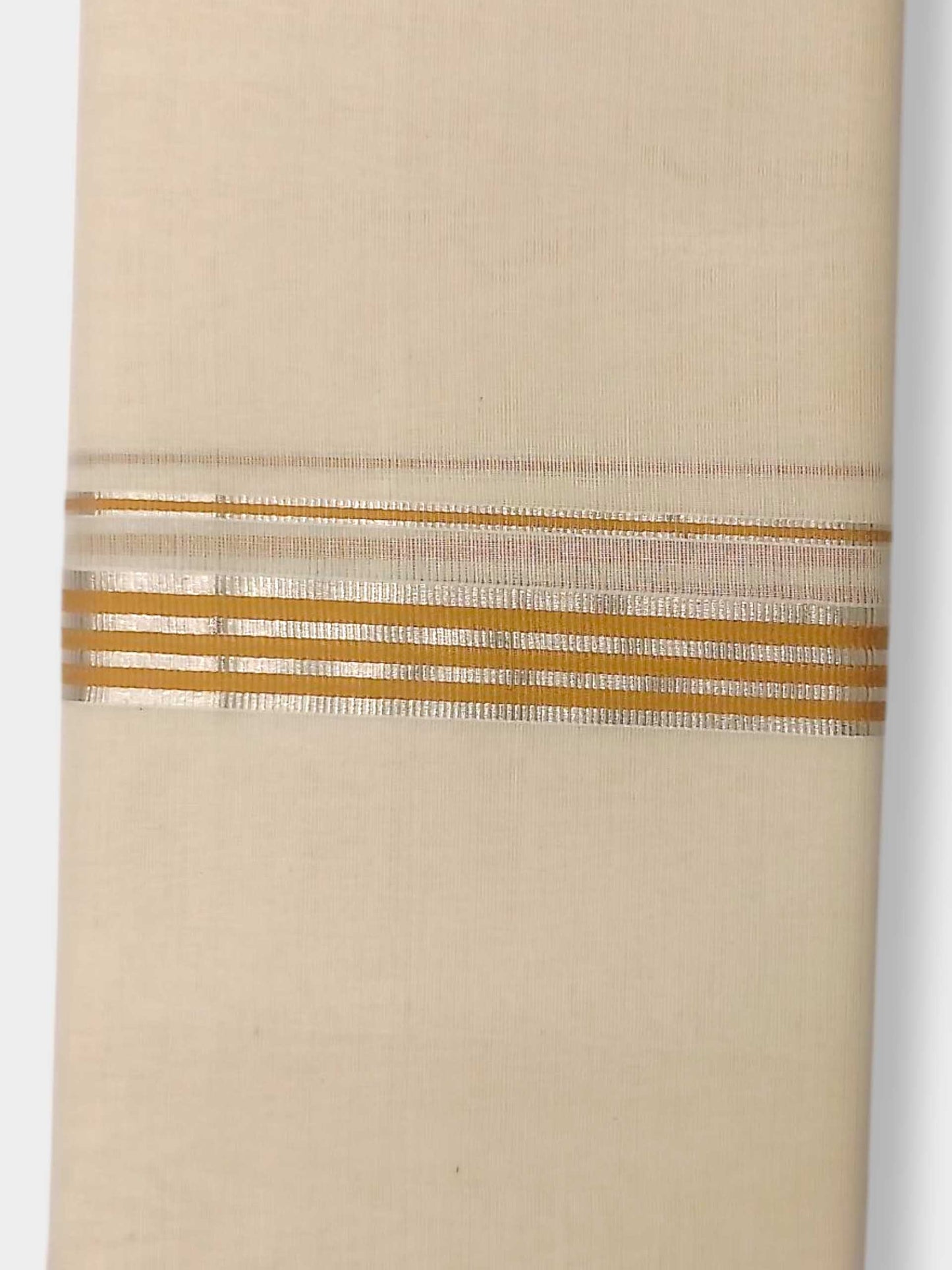 Balaramapuram Handloom Double Mundu Pure Cotton with Yellow Border
