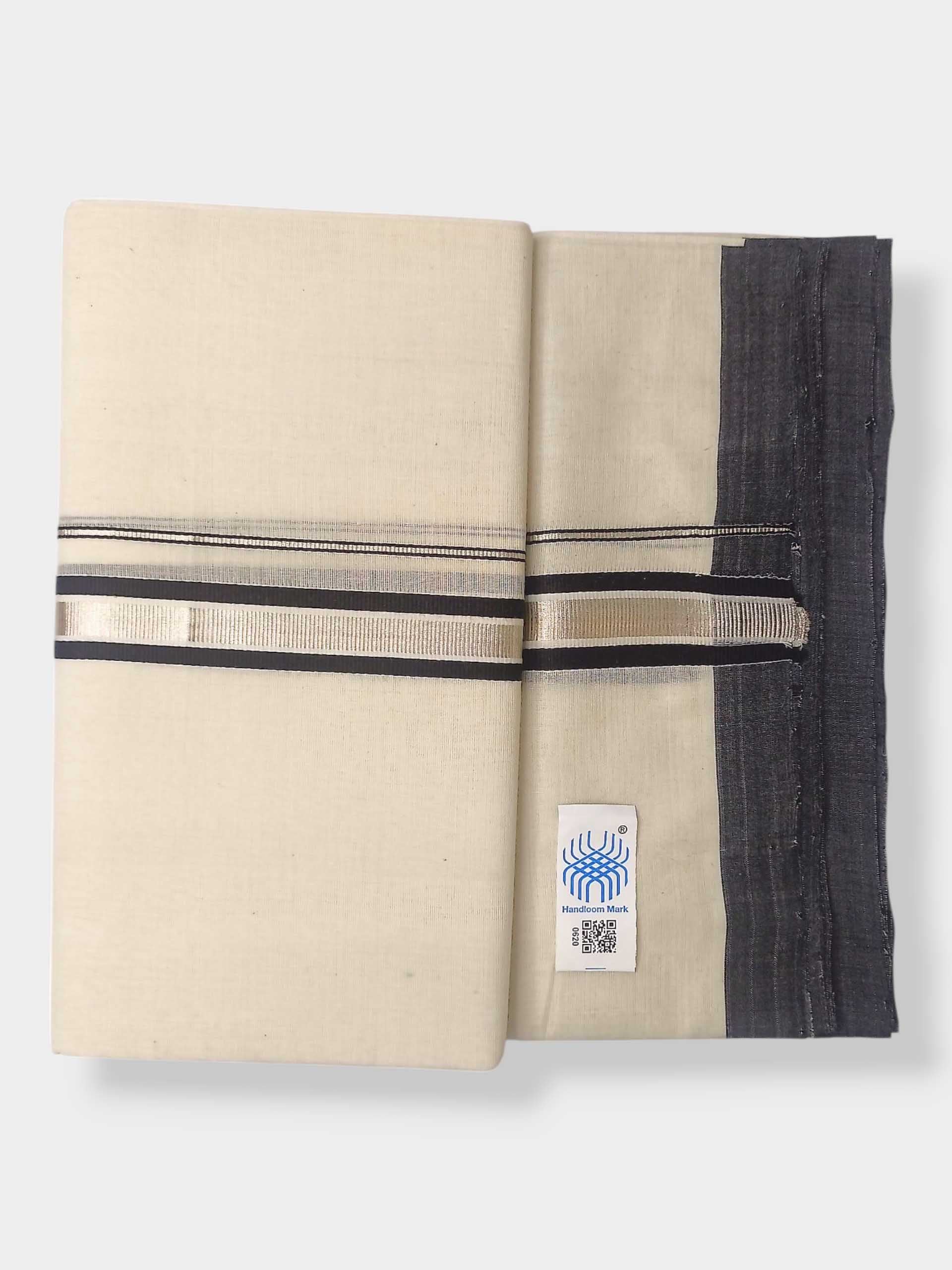Kerala Balaramapuram Pure Cotton Handloom Mundu/Dhoti