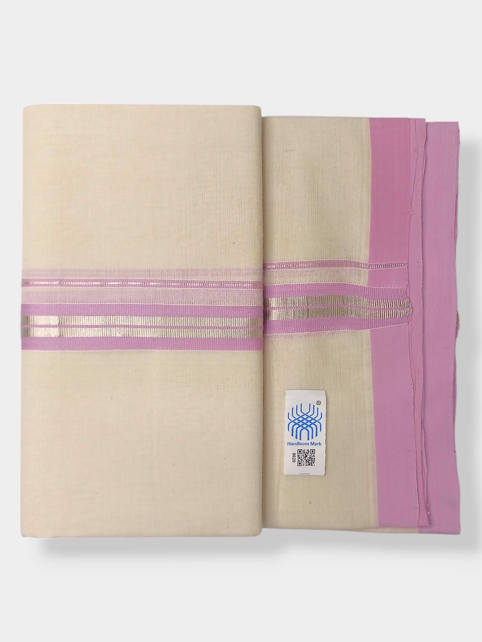 Kerala Balaramapuram Pure Cotton Handloom Mundu/Dhoti