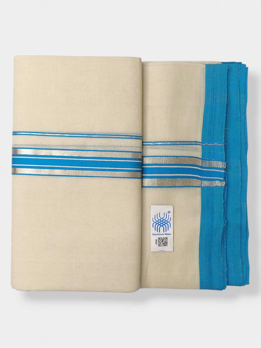 Kerala Balaramapuram Pure Cotton Handloom Mundu/Dhoti