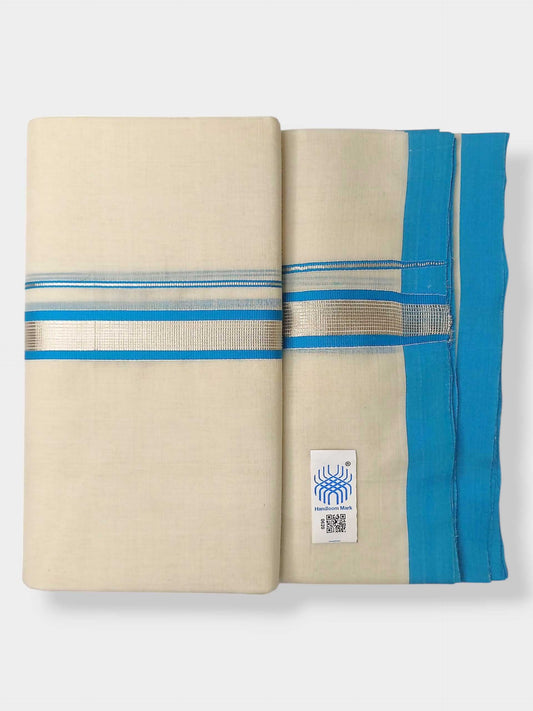 Kerala Balaramapuram Pure Cotton Handloom Mundu/Dhoti
