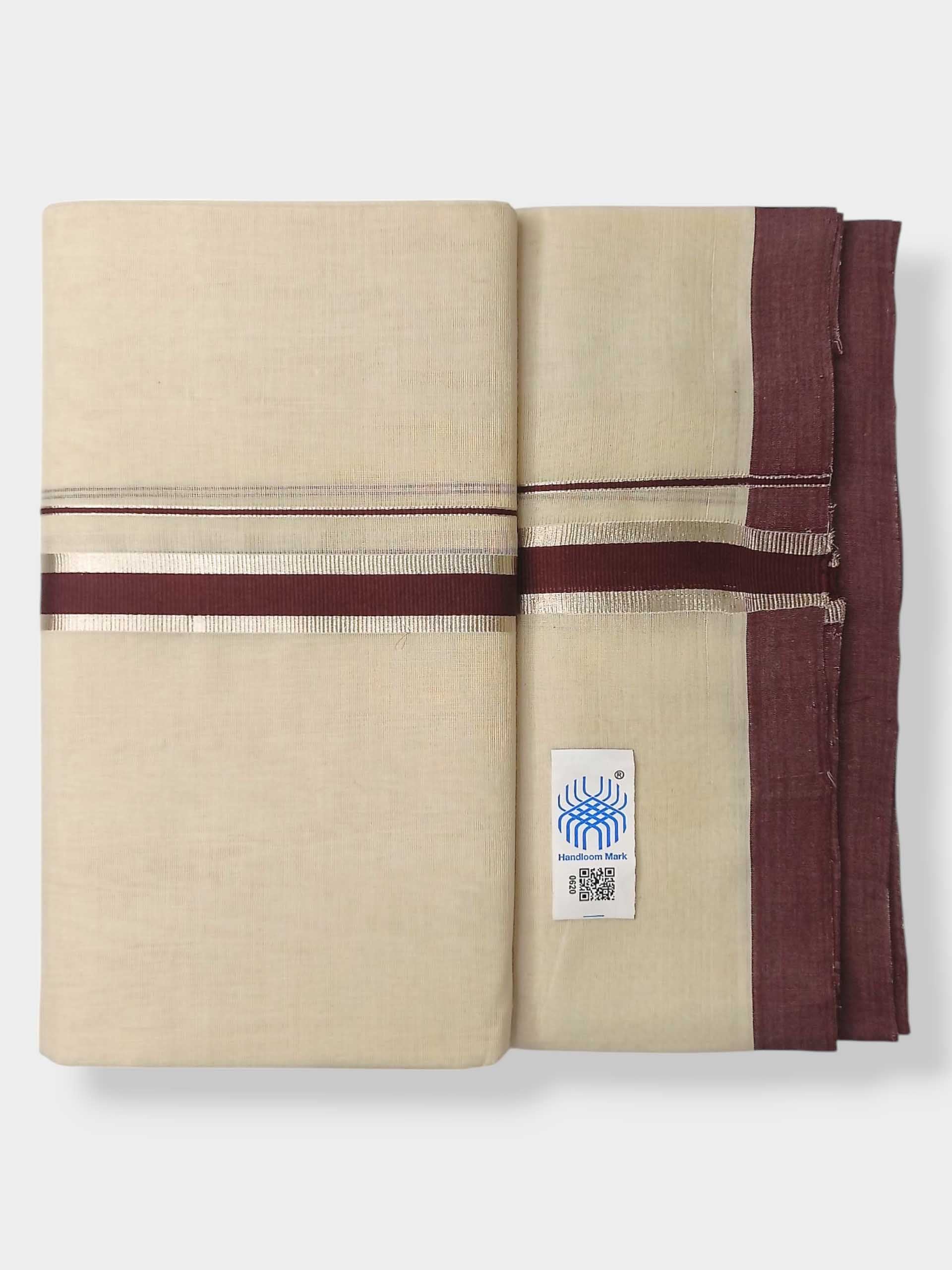 Kerala Balaramapuram Pure Cotton Handloom Mundu/Dhoti