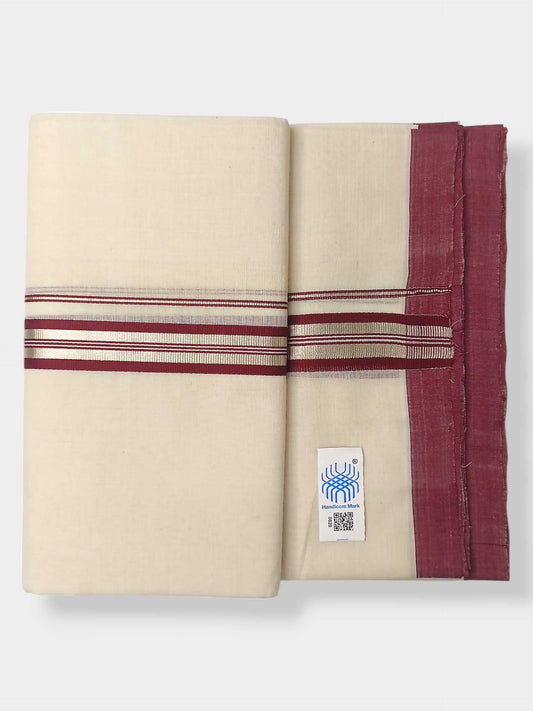 Kerala Balaramapuram Pure Cotton Handloom Mundu/Dhoti
