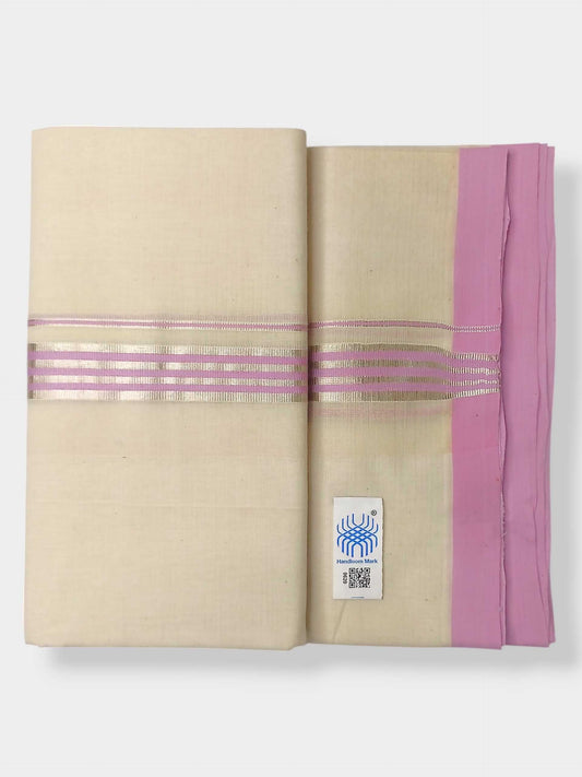 Kerala Balaramapuram Pure Cotton Handloom Mundu/Dhoti