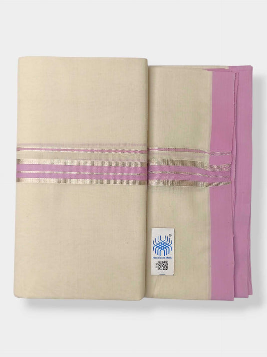 Kerala Balaramapuram Pure Cotton Handloom Mundu/Dhoti
