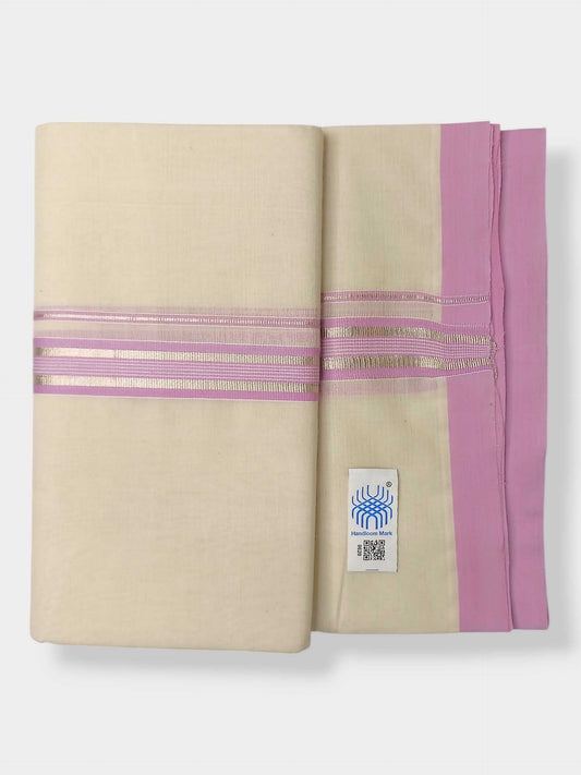 Kerala Balaramapuram Pure Cotton Handloom Mundu/Dhoti