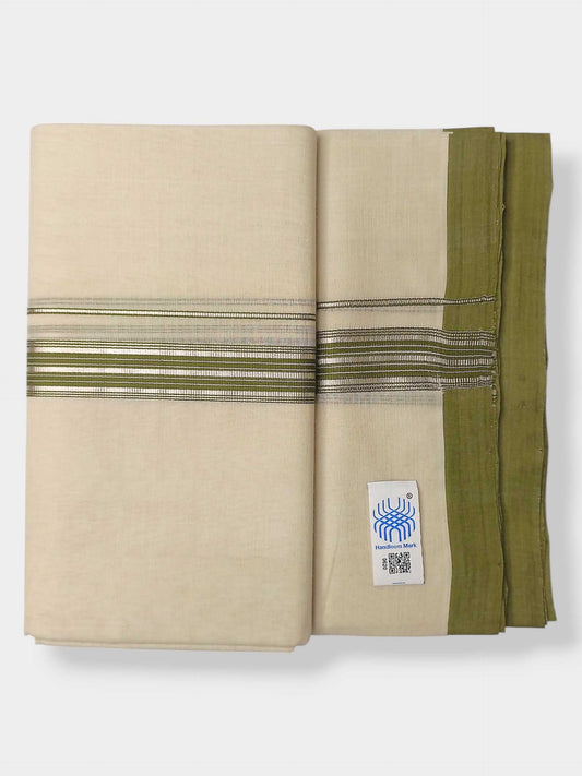 Kerala Balaramapuram Pure Cotton Handloom Mundu/Dhoti