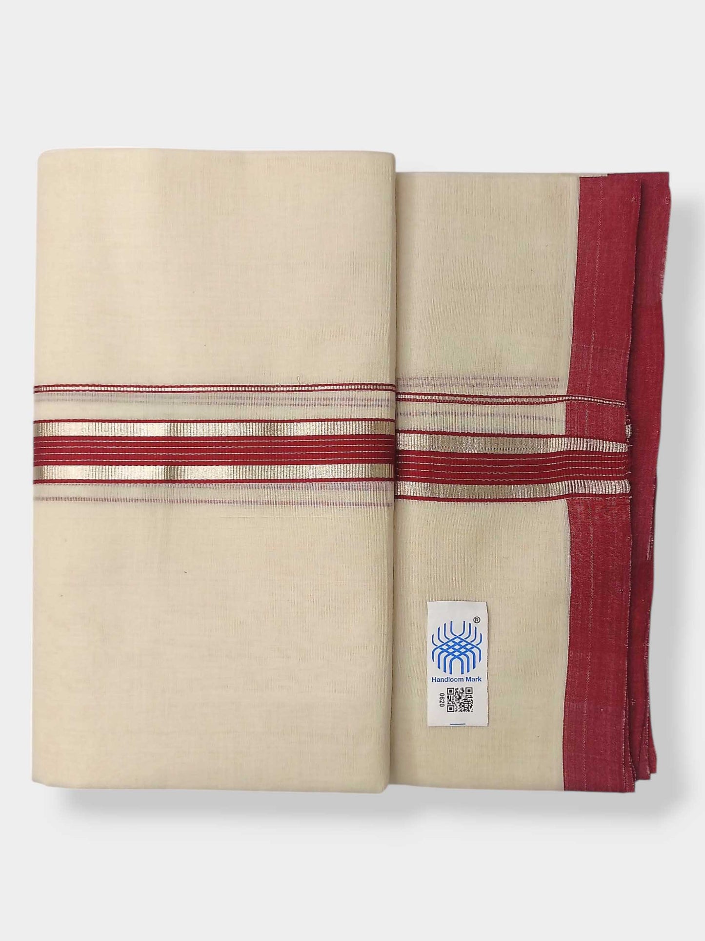Kerala Balaramapuram Pure Cotton Handloom Mundu/Dhoti