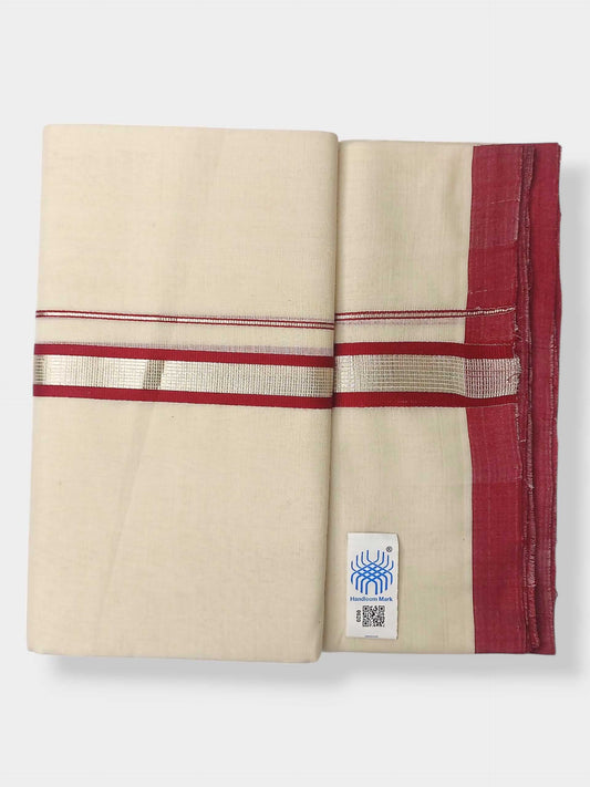 Kerala Balaramapuram Pure Cotton Handloom Mundu/Dhoti