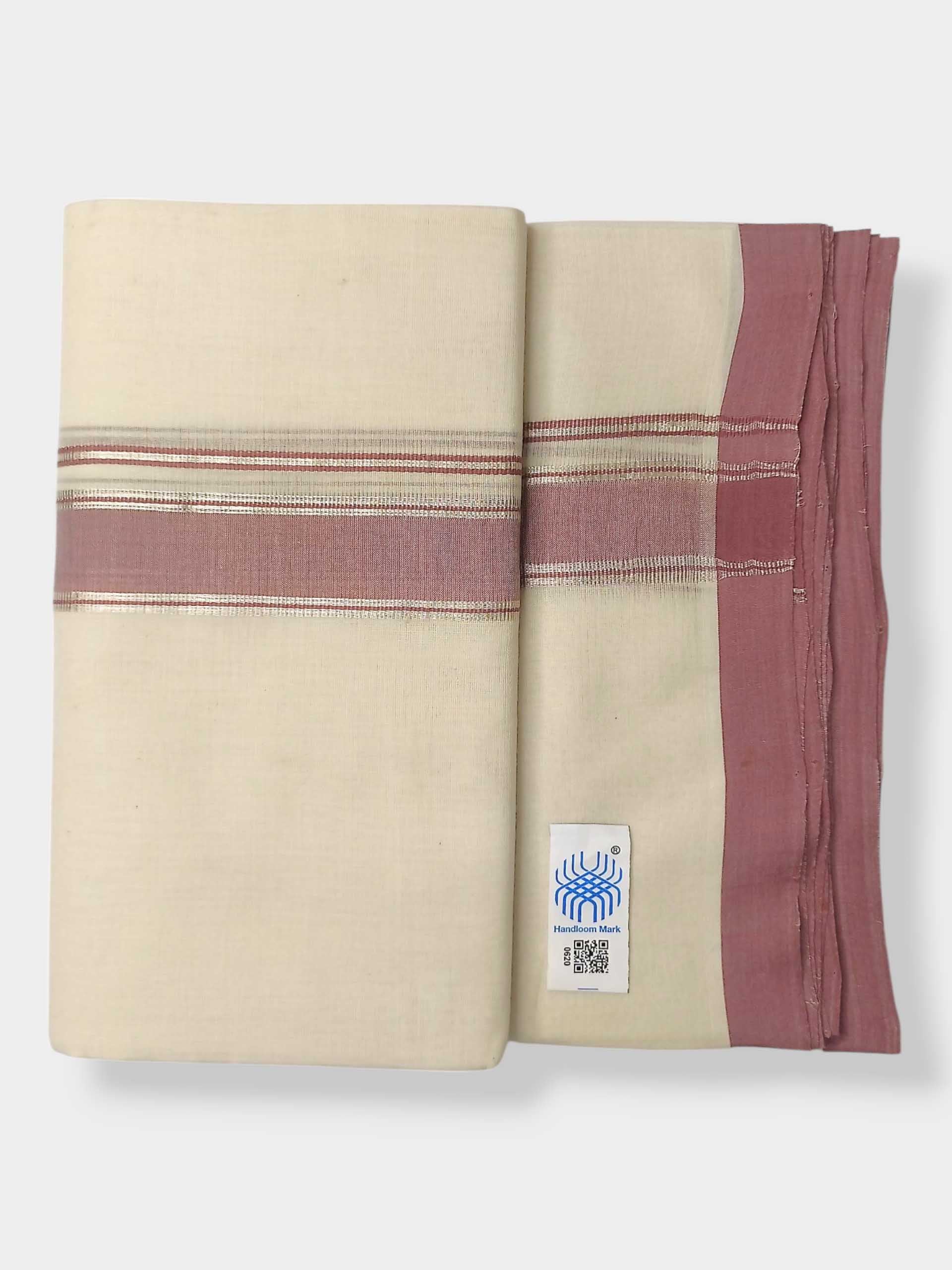 Kerala Balaramapuram Pure Cotton Handloom Mundu/Dhoti