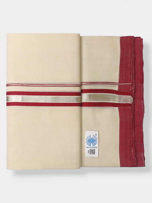 Kerala Balaramapuram Pure Cotton Handloom Mundu/Dhoti