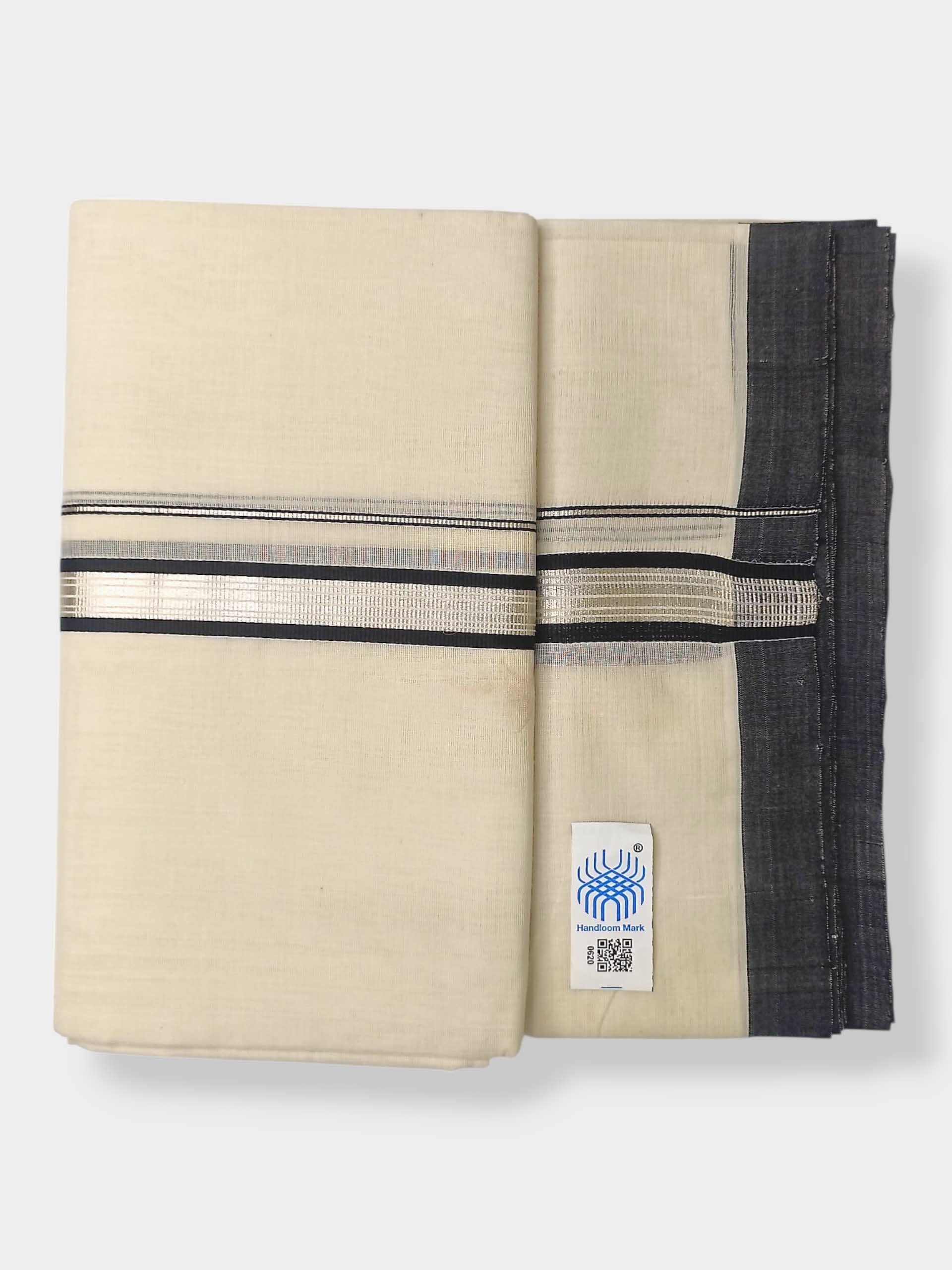 Kerala Balaramapuram Pure Cotton Handloom Mundu/Dhoti