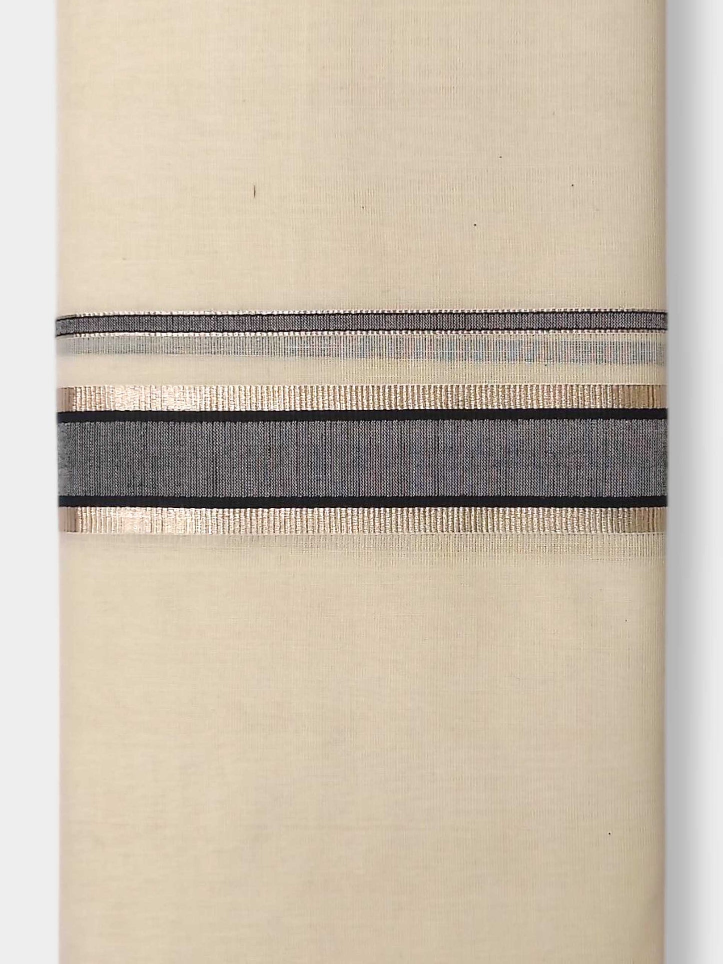Balaramapuram Handloom Double Mundu Pure Cotton with Black Border