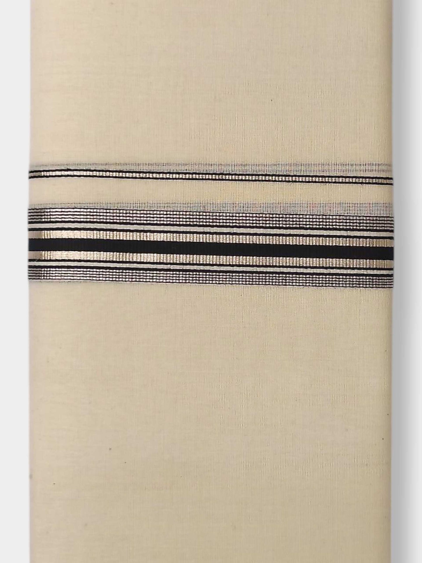 Balaramapuram Handloom Double Mundu Pure Cotton with Black Border